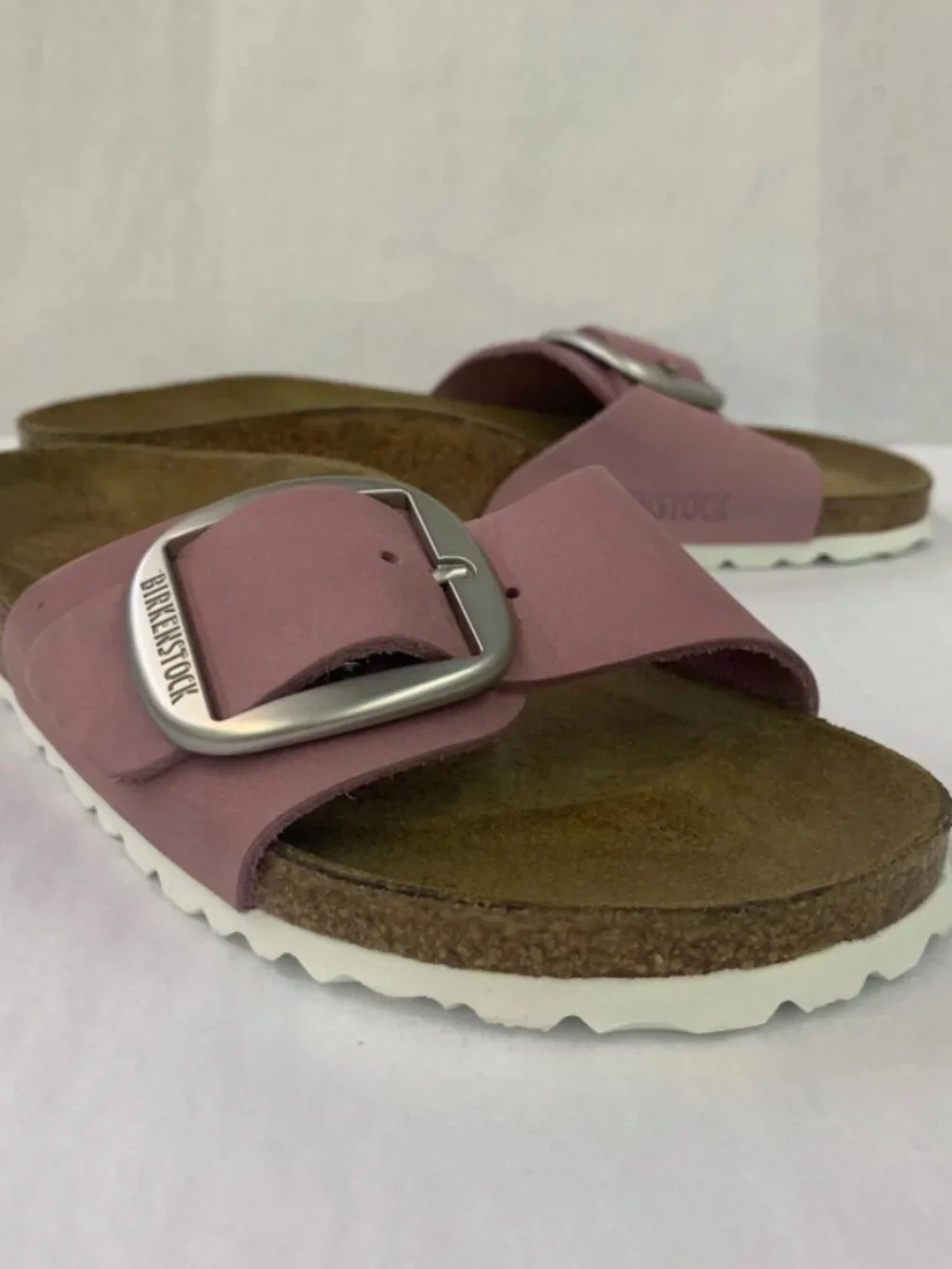 Birkenstock Madrid Big Buckle Orchid Nubuck Leather Narrow Width Sandals